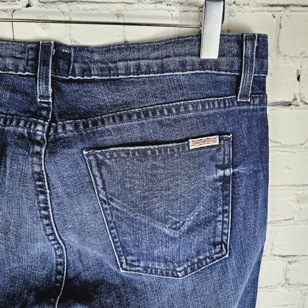 HUDSON | mid rise slim straight leg stretch jeans